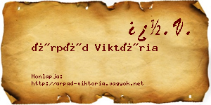 Árpád Viktória névjegykártya